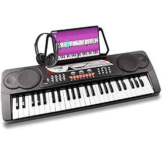 MAX KB8 Clavier électronique pour débutant avec casque audio, Piano numérique 49 touches, Fonction d’enregistrement, 2… - Les Beatles, Paul McCartney, John Lennon, RIngo Starr, George Harrison