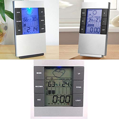 Relógio de Mesa Digital Despertador Previsão do Tempo e Temperatura CBRN01149 - Commerce Brasil
