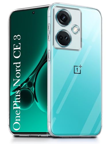 Image of Jkobi Back Cover for OnePlus Nord CE 3 (Silicone Clear Shockproof Case with Camera Protection | Soft and Flexible | Transparent)