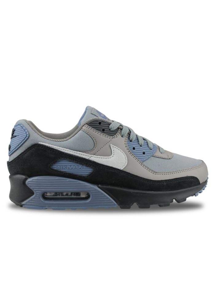NIKE IB6392-001 AIR MAX 90 Men Smoke Grey/LT Smoke Grey-DIFFUSED Blue UK 10.5