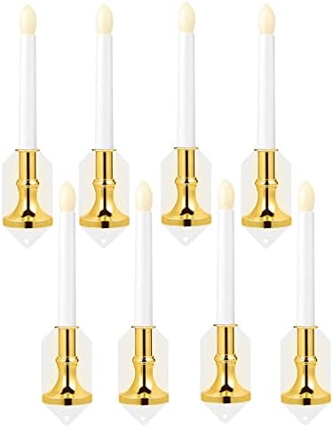 VicFlora Flameless Candles Light, Solar Window Candle Lights, Decoration for Window Fence Wall Lamps Romantic Night Light Wall Lamps with Suction Cups,8 Pack