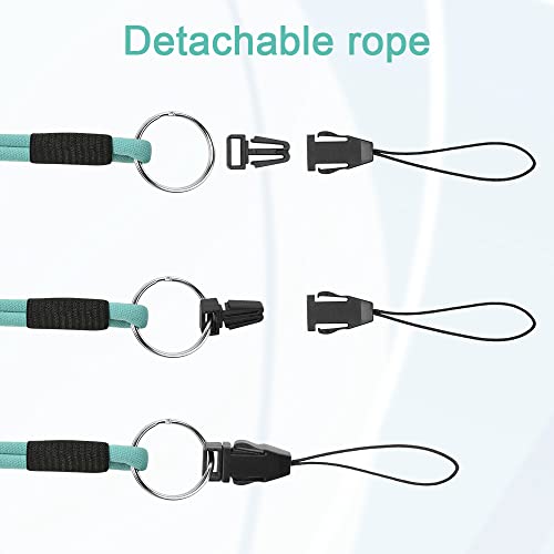 Vicloon Key Chain, 2 Stücke Schlüsselband Set, Kurz und Lang,Schlüsselband lang als Schlüsselanhänger und Sicherheitsverschluss für Ausweis,Handy(Minzgrün)