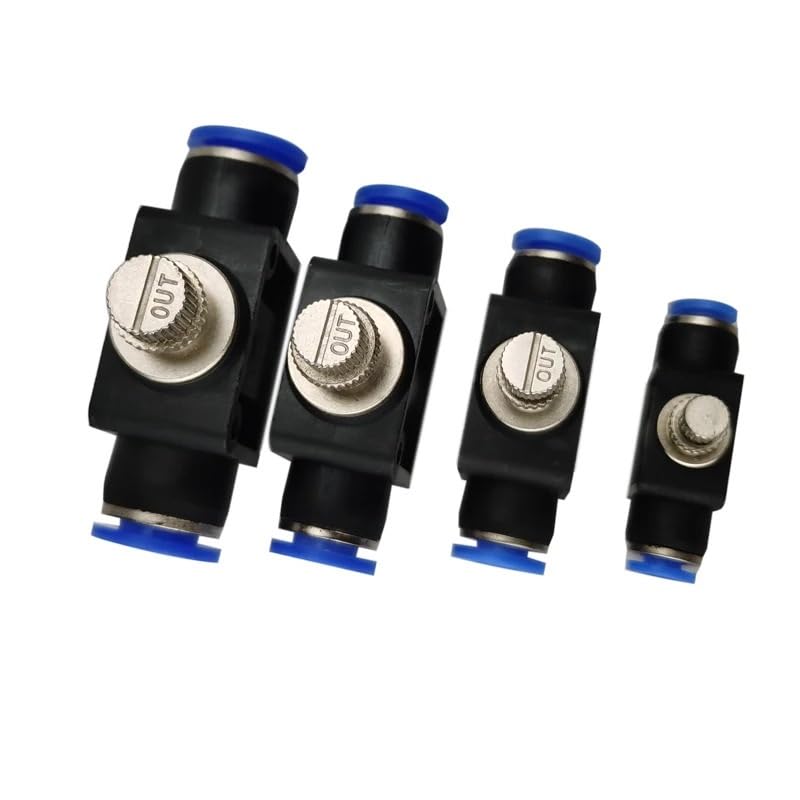1pc LSA type Fast connection Pneumatic Fitting 4 6 8 10 12mm Air Speed Pressure Regulating Throttle Valve(LSA6)