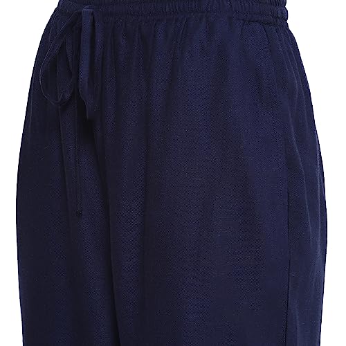Image of BIBA Women Rayon Regular Solid Pants