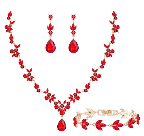 Bridal-Wedding-Elegant-Floral-Jewelry-Set-for-WomenBridesBridesmaids-Crystal-Jewelry-Set-for-Wedding-Prom-Party-Bridal-Crystal-Necklace-Earrings-Bracelet-Set