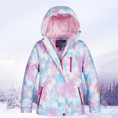 Kids Girls Boy Winter Bib Snow Pants And Jackets Toddler Girl Snowsuit Winter Coat Waterproof Outdoor Snowboarding (C, 9-10 Years)3