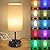 Unicozin Table Lamp,3 CCT 3000K/4500K/6500K & RGB Color Changing,Stepless Dimmable Touch Control Bedside Lamp for Reading,Ambience Nightstand Light for Home Decor Party,White Shade
