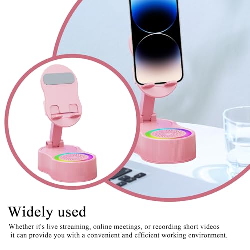 Soporte para teléfono de escritorio con altavoz portátil RGB 2