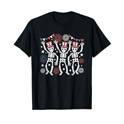 Celebrate in Style: Buy the Patriotic Dancing Skeletons 4th of July T-Shirt Today – 4th of July Patriotic Party Style