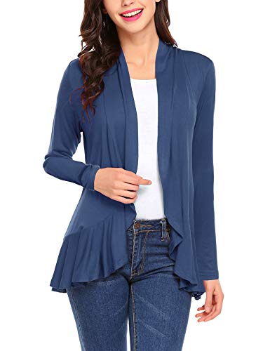 Zeagoo Women's Long Sleeve Cropped Cardigans Sweaters Jackets Open Front Short Shrugs for Dresses