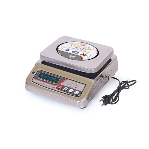 GOLD KING SCALE Electronic Chargeable Weighing Machine – 20kg x 1g Accuracy, Dual Display, Stainless Steel Pan – Ideal for Kirana Shops, Hotels, Grocery Stores, and Factories GOLD KING SCALE Electronic Chargeable Weighing Machine – 20kg x 1g Accuracy, Dual Display, Stainless Steel Pan – Ideal for Kirana Shops, Hotels, Grocery Stores, and Factories