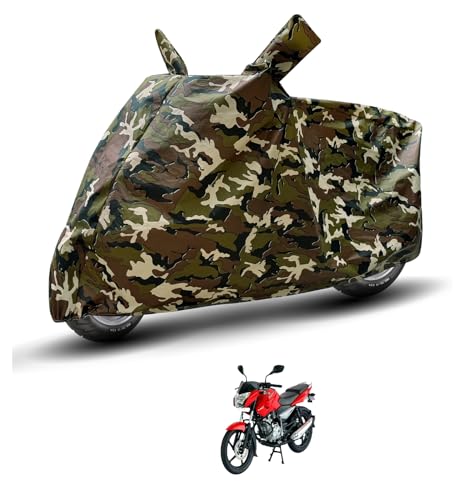 Image of Auto Hub Waterproof Bike Cover Compatible with Bajaj Pulsar 135 LS Dustproof, UV Protection Two Wheeler Bike Pulsar 135 Cover - Army Print