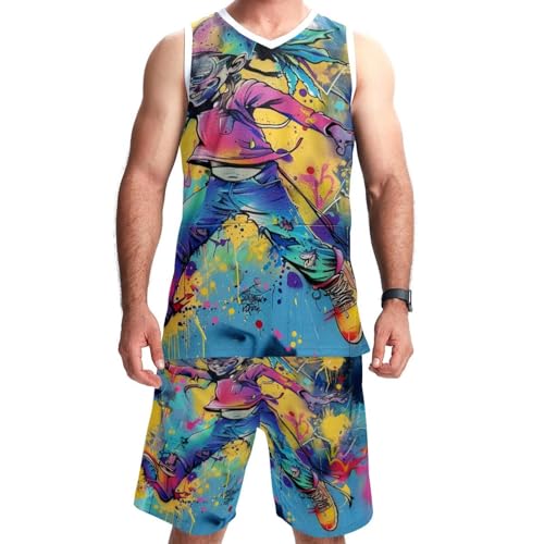 Combinaison basket homme et femme grande taille 5XL avec poches