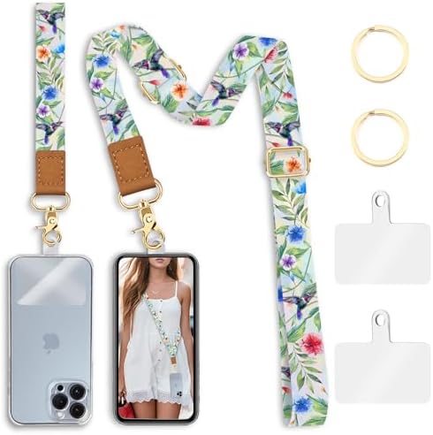 Amazon.com: Piefly Phone Lanyard Crossbody Wrist Strap, Hummingbird ...
