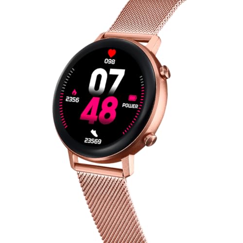 LOTUS Montre Intelligente Femme Smartwatch Acier Inoxydable Rose - Étanche IP65 - Contrôle Musique, Pas et Calories, téléphone, Sport, fréquence Cardiaque, Sommeil 50042/1 – Image 3