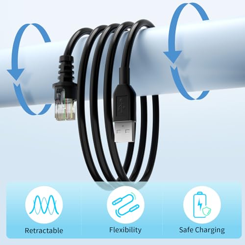 Cable para Escáner de Códigos de Barras LIENIAO para Honeywell MS9520 MS5145 MS1690 MS1890 USB miniatura 3