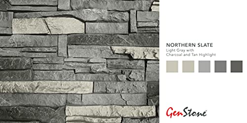 GenStone Faux Stacked Stone Flat Pillar Cap 13.5" x 13.5" x 1.75" in Northern Slate Color for Do It Yourself Friendly Home Improvement Projects4