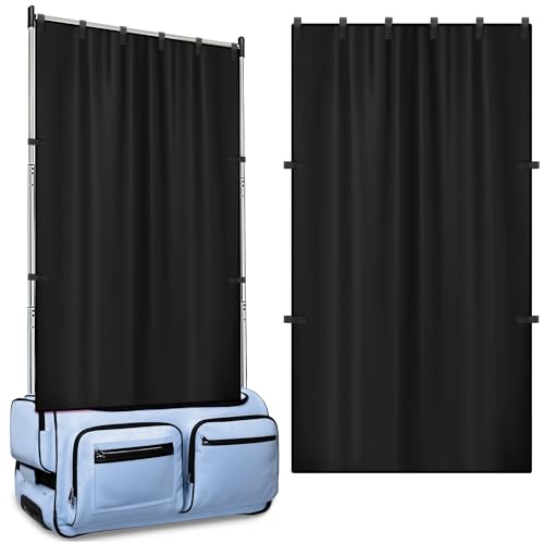 RunNico 59'' x 31.5'' Privacy Curtain for Dance Bag, Portable Dancer Changing Curtain with Storage Bag, Backstage Privacy Changing Room for Training Competition Backstage Outdoor Camping (Black)