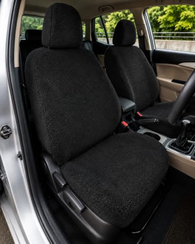Image of JK Curtains Universal Fit Car Seat Cover Towel for 5 Seater Cars | Soft Plush Fabric Front & Rear Seat Covers with Headrest Covers | Full Seat Coverage | Washable & Reusable | Car Seat Protector