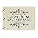 LifeSong Milestones Personalized 35th Wedding Anniversary Guest Book for Couple - Husband and Wife 35 Years of Marriage Celebration, Wooden Black Signature Registry Guest Book (Ivory)