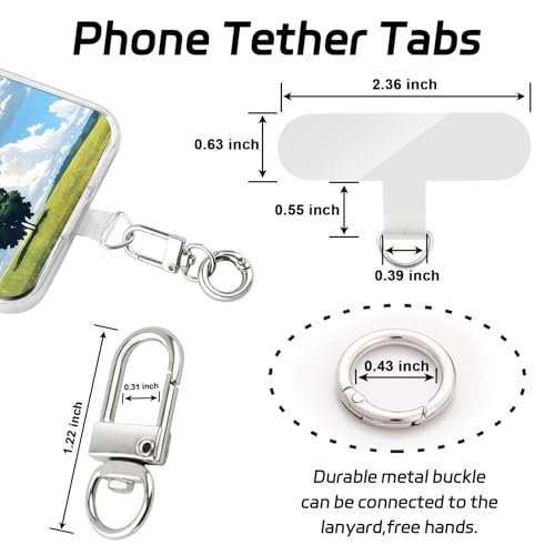 Onglet d'attache de téléphone, 10 pièces patch universel de cordon de téléphone sans transparent - Photo 11 sur 104