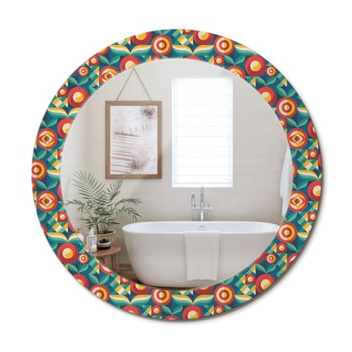 Miroir mural rond moderne déco chic salon chambre de 70 cm - 2