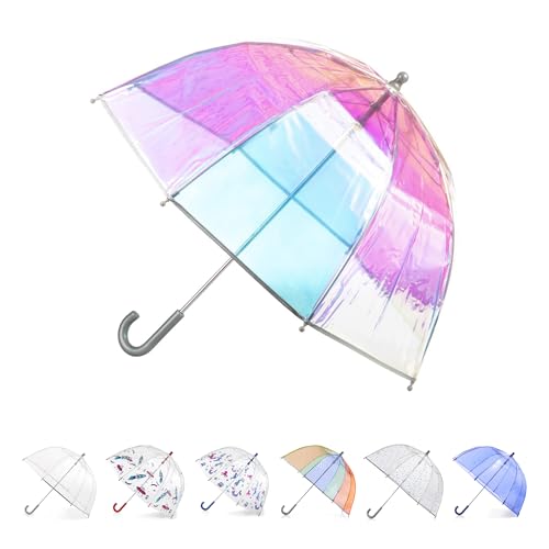 Totes Kids Pinch Proof Bubble Umbrella with Enhanced Visibility