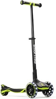 smarTrike Xtend Kids Scooter Ride On Toy, Ages 3-12, Foldable Scooter for Kids with XL LED Wheels, Lime