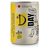 ANIMALUJOS - Comida Húmeda Natural para Perros Adultos 400g Disugual D-Day | Sabores Pollo, Ternera o Pescado |Sin Aditivos ni Conservantes (6 Unidades, Pollo)