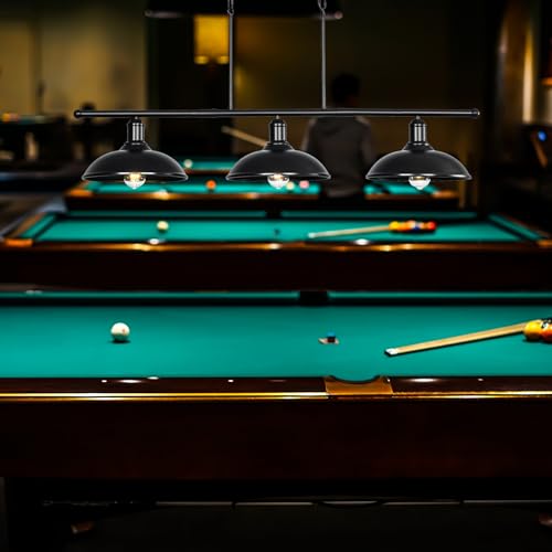 image for METOJIA Island-Lighting Pool-Table Light-Pendant Fixture - 3 Lights Ha
