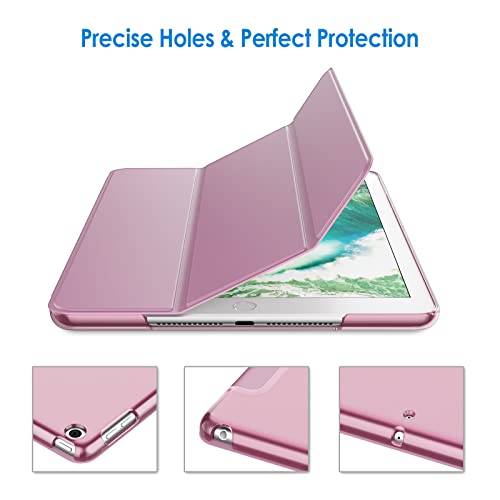 Image of JETech Case for iPad (9.7-Inch, 2018 /2017 Model, 6th /5th Generation), Smart Cover Auto Wake /Sleep (Pink)
