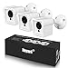 Deyard Upgraded Waterproof Wall Mount and Cover Case Wyze Cam 1080p HD Camera and iSmart Alarm Spot Camera Security Steady Indoor Outdoor Adjustable Action 360 Degrees Mount Cover Case (3 Pack White)