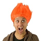 Orange Troll Hair Costume Wig