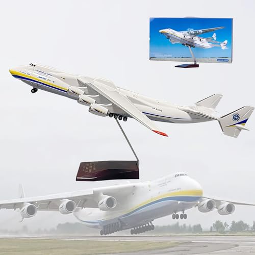 JotuDe 1:200 An-225 Modelo Antonov Avión Modelo De Avión De Resina Ucrania Pintado Mriya Transporter Cabina Abrible Modelo De Avión Fundido A Presión For Colección Regalo De Festival (16.5 In)