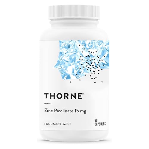 Thorne (ソーン) 亜鉛サプリメント ピコリン酸亜鉛 15mg 吸収の良いZinc(ジンク) カプセル 60粒 1個セット 【合計60粒/60日分】の商品画像（Amazon）