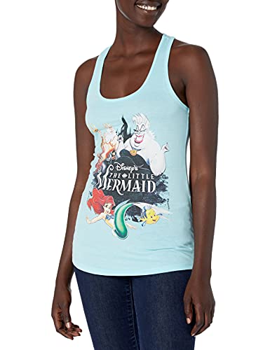 Disney Girls Princess Watercolor Mermaid Slim Fit, Scoop Hem Racerback Tank - Main Image