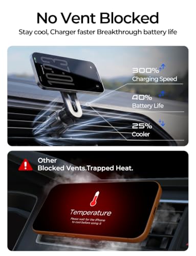 LISEN Qi2.2 25W MagSafe Car Mount Charger - image 4