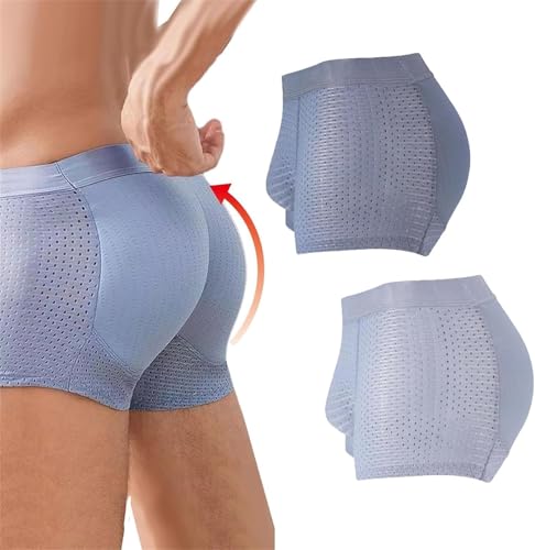 Men's Hip-Lifting Boxer Briefs Hip Mens Butt Padded Underwear Mesh Shapewear Boxer Briefs butt lifting underwear