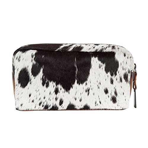 STS Ranchwear Women's Western Leather Cowhide Bebe Cosmetic Bag, White, One Size2