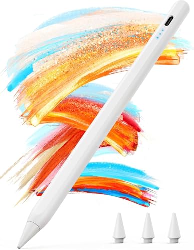 KINGONE Charge Rapide Stylet pour iPad 2018–2025, Pencil ipad USB-C avec rejet de Paume et détection d’Inclinaison, Compatible iPad 11/10/9/8/7/6, Pro...