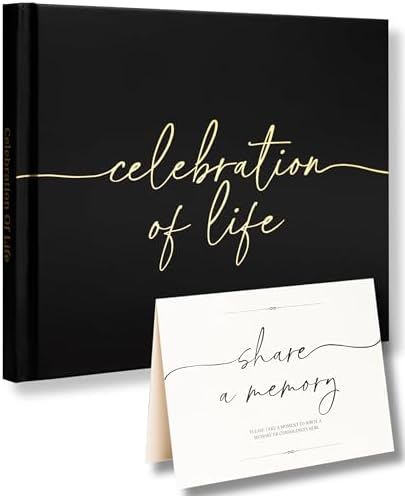 Lamare Funeral Guest Book for Memorial Service – Elegant Celebrat...