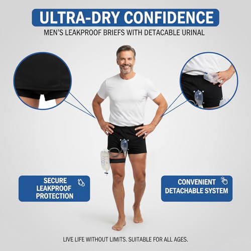 Sistema de Orinal Masculino con Bolsa para Piernas, Dispositivo de Incontinencia para Hombres con Cómodo Catéter Externo de Silicona M.. - imagen 5