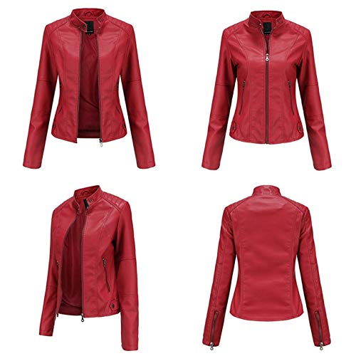 Mejores precios y opiniones de Chaqueta roja cuero que Puedes comprar On-line. 3 Imagen adicional