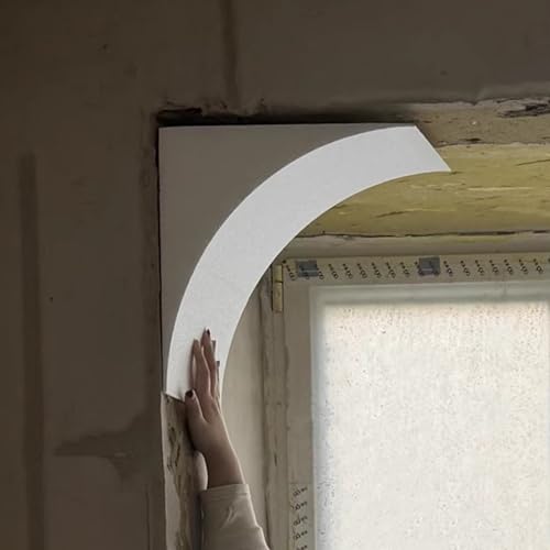 Blazea Kit D'arche Arrondie pour Décoration Intérieure, Kit Universel de 2 Arches en Mousse pour Portes, Moulure de Finition pour Ouvertures de Portes Circulaires(19x19x19cm/7.5x7.5x7.5)