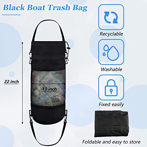 Gersoniel Boat Trash Bag Garbage Can Collapsible Mesh Trash Container - image 3