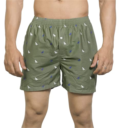 Image of Lecherous Stylish Boxer Shorts for Men - Soft Cool Print Cotton Boxers Sizes S M L XL XXL for Casual, Beachwear, Trendy Comfort wear Fitting,Cotton Comfort Men's Boxers with Side Pocket