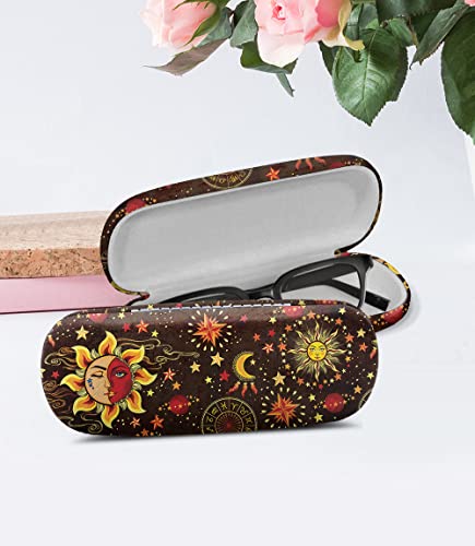 Image of WIRESTER Hard Shell Eyeglasses Case, Clamshell Sunglasses Holder Protective Cover with Microfiber Cloth