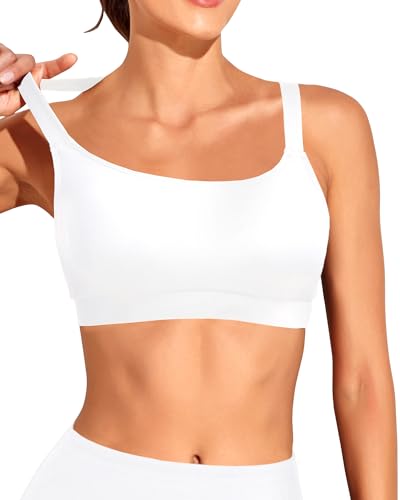 Image of Tempt Me Women Sports Bra Swim Crop Tops Only | Scoop neck, Bathing suits top, Removable cups, Adjustable straps