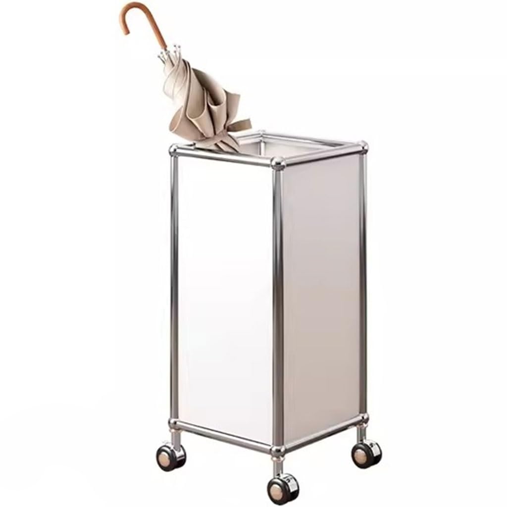 SBJKLYRN umbrella stand, White Modern Fashion Umbrella Bucket, Umbrella Basket Villa Square, for Restaurants