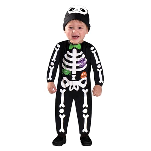 amscan 9903880 - Disfraz de esqueleto embrujado, disfraz de esqueleto embrujado, para Halloween (edad 2-3 años)